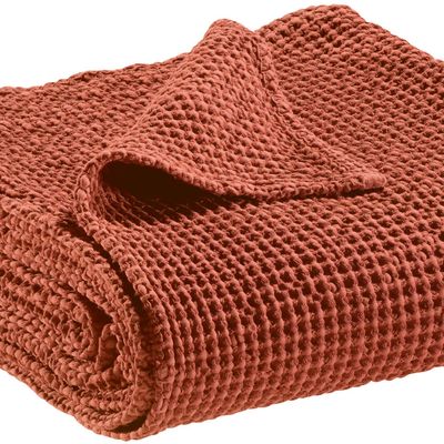 Plaids - Plaid recyclé Maia Sienne 140 x 200 - MAISON VIVARAISE - SDE VIVARAISE WINKLER