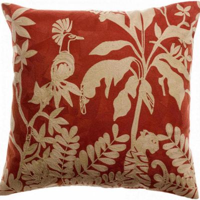Cushions - Cushion Raki Embroidered Rooibos 45 X 45 - MAISON VIVARAISE – SDE VIVARAISE WINKLER