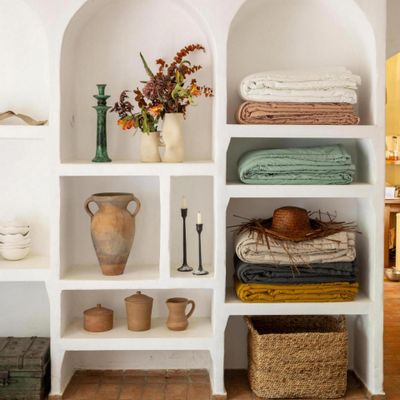 Linge de lit - Jeté de lit Tika Dragée 260 x 260 - MAISON VIVARAISE - SDE VIVARAISE WINKLER