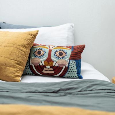 Coussins - Coussin brodé Yaku Multico 30 x 50 - MAISON VIVARAISE - SDE VIVARAISE WINKLER