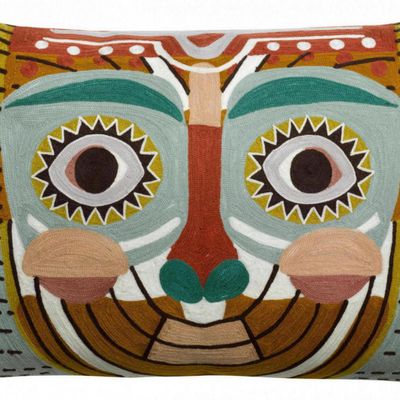 Cushions - Cushion Yaku Embroidered Multico 40 X 65 - MAISON VIVARAISE - SDE VIVARAISE WINKLER