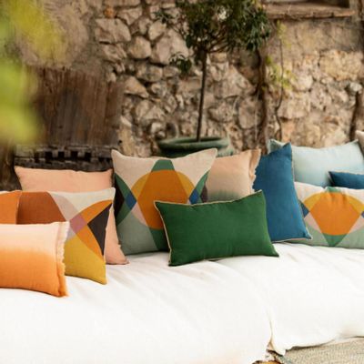 Coussins - Coussin Zeff Céleste Epicea 30 x 50 - MAISON VIVARAISE - SDE VIVARAISE WINKLER