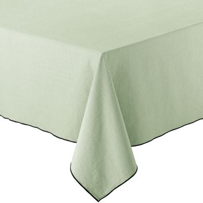 Table cloths - Grace recycled tablecloth Céladon 140 X 140 - MAISON VIVARAISE – SDE VIVARAISE WINKLER