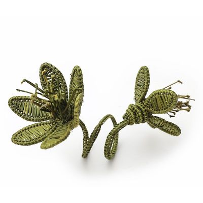 Serviettes - Flower Spiral Iraca Napkin Ring - ARTESANÍAS DEL ATLÁNTICO
