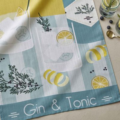 Torchons textile - Gin & Tonic - Torchon métis imprimé - COUCKE