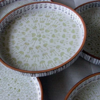 Assiettes de réception - Collection de textures - LOU ARTECERAMICA