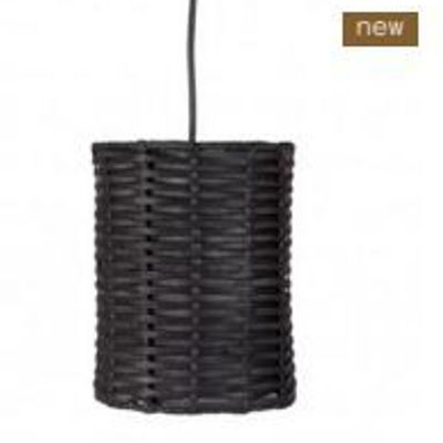 Suspensions - BLACK YUNIS - Suspension cylindrique en rotin noir - HYDILE