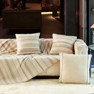 Plaids - Plaid en cachemire naturel fait main à Pulu tibétain - SANDRIVER CASHMERE