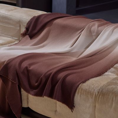 Plaids - Couverture en cachemire artisanale tibétain Pulu - SANDRIVER CASHMERE