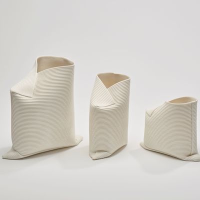 Céramique - Vases Pliages - FANNY LAUGIER PORCELAINE