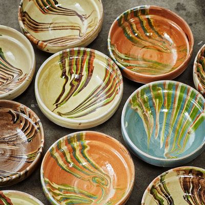 Food storage - Hand painted earthenware bowl - MADAM STOLTZ