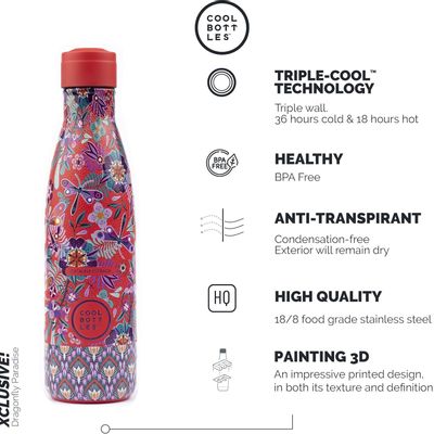 Accessoires de voyage - The Bottle - Dragonfly Paradise 500ml by Catalina Estrada - COOL BOTTLES