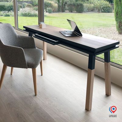 Desks - Rectangular console desk 140 cm in solid wood, 11 colors and several dimensions - MON PETIT MEUBLE FRANÇAIS