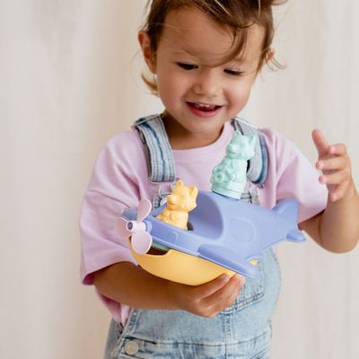 Accessoires pour bain enfants  - Mes premiers véhicules d'exploration 2-en-1 - Made in France 100% plastique recyclé et recyclables. - SIMPLE. (BY LE JOUET SIMPLE)