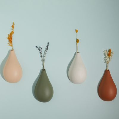 Decorative objects - EARTHEN DROP (Soliflora for dried flowers) - MONOCHROMIC CERAMIC