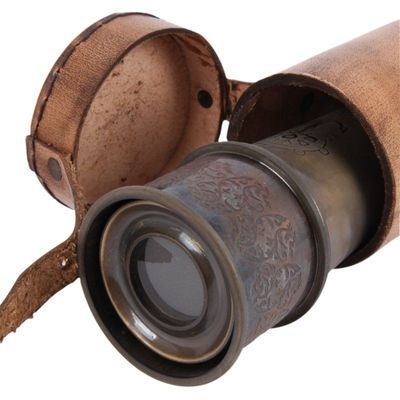 Objets de décoration - Télescope avec étui en cuir - BAROQUE COLLECTION - DUTCH STYLE