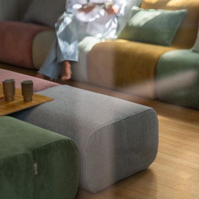 Office seating - COCOTTE POUF (ecru&green) - MAISON JEUDI