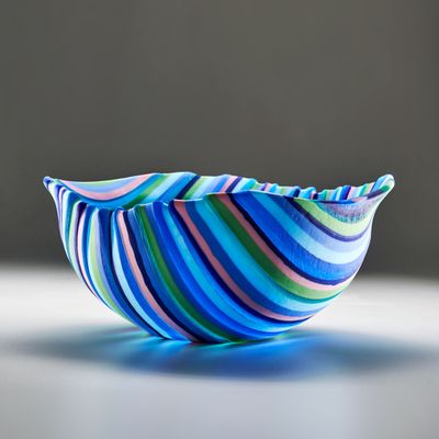 Art glass - Righe  bowl - ALFIER GLASSTUDIO