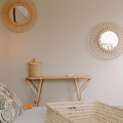 Miroirs - DAISY - Grand miroir en rotin - HYDILE