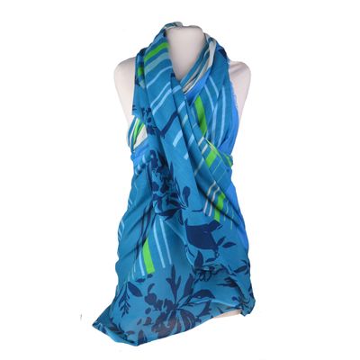 Foulards et écharpes - ETOLE IMPRIMEE sur étamine de laine - SUPPLEMENT D'AM / EPIGR'AM