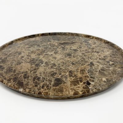 Platter and bowls - Earth -Dark Emperador Marble tray - PISTORE MARMI