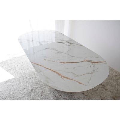 Tables Salle à Manger - TABLE DE SALLE À MANGER PETRA. NATUREL,BLANC,OCRE - VP INTERIORISMO