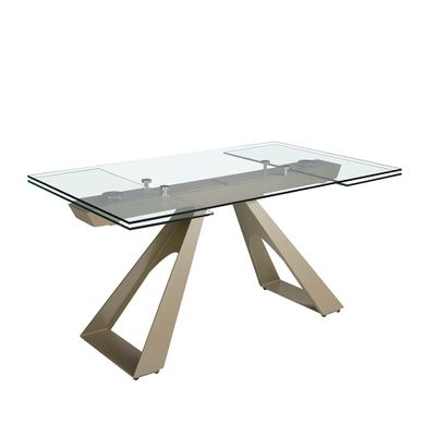 Dining Tables - Rectangular tempered glass extending dining table - ANGEL CERDÁ