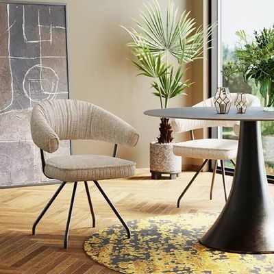 Chairs - Swivel Chair Arabella Silver - KARE DESIGN