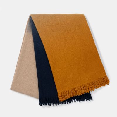 Throw blankets - two-color dip-dye blanket - VILLA COMO