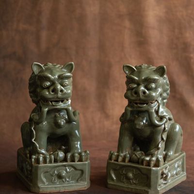 Unique pieces - Pair of Fu Dogs - TRESORIENT