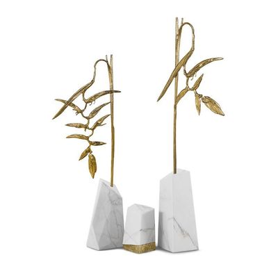 Sculptures, statuettes et miniatures - Elysian - Natural Sculpture with Gilded Brass and Marble Accents - MAEVE