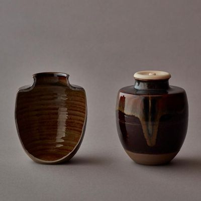 Pottery - Chairé, Katatsuki, récipient du Matcha pour la céremonie du thé - TAKATORIYAKI MIRAKUGAMA