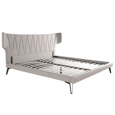 Beds - Light grey fabric bed - ANGEL CERDÁ