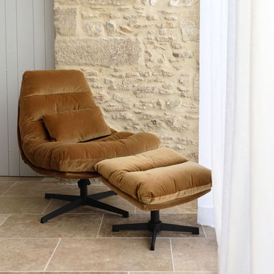 Fauteuils - Fauteuil Wilmington Camel - ATHEZZA - AT GROUPE