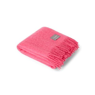 Throw blankets - 4007 Mohair Blanket Rolled Fringes Pion - STACKELBERGS