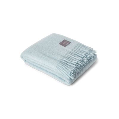 Throw blankets - 4118 Mohair Blanket Rolled Dusky Blue - STACKELBERGS
