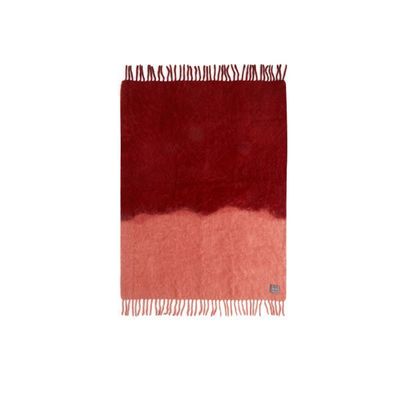 Plaids - 4206 Luxury Kid Mohair Blanket Diped Dyed Antique Rose & Brick - STACKELBERGS
