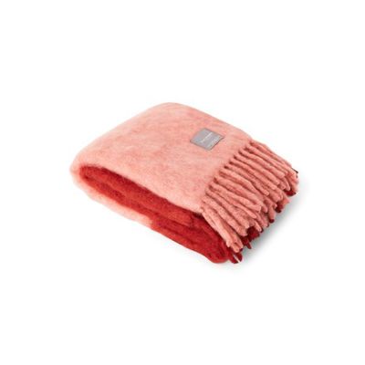 Plaids - 4206 Luxury Kid Mohair Blanket Diped Dyed Antique Rose & Brick - STACKELBERGS