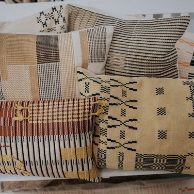 Comforters and pillows - Naga Blossom Handwoven Cushions and Bedspread - QUOTE COPENHAGEN APS