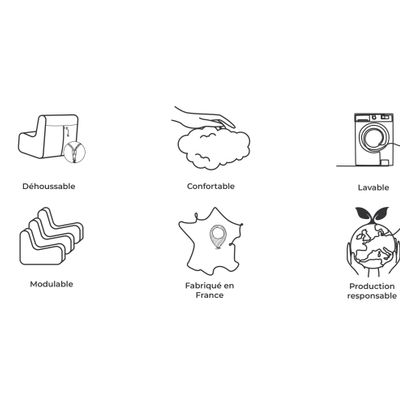 Ottomans - POP modular ottoman (sky) - MAISON JEUDI