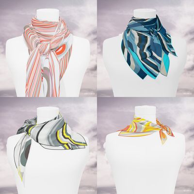 Scarves - Nouvelle Vague Customizable silk squares scarves - NEYMO PARIS