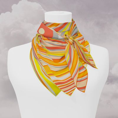 Foulards et écharpes - Carrés en twill de soie personnalisable Nouvelle-Vague - NEYMO PARIS