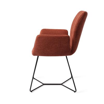 Chairs for hospitalities & contracts - Misaki Cosy Copper Dining Chair - Beehive Black - JESPER HOME