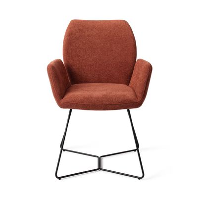 Chairs for hospitalities & contracts - Misaki Cosy Copper Dining Chair - Beehive Black - JESPER HOME