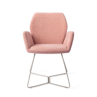 Chairs for hospitalities & contracts - Misaki Dining Chair - Anemone, Beehive Steel - JESPER HOME