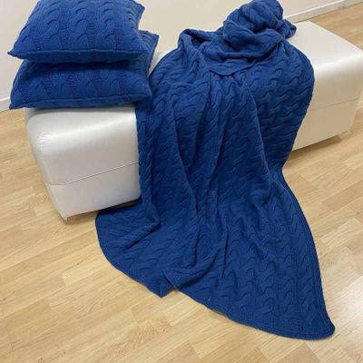 Throw blankets - Mod. Trecce bordo uncinetto - MAISON CLAIRE
