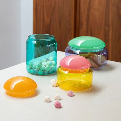 Other smart objects - Jar puffy Lilac, Turquoise and Yellow - &KLEVERING