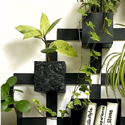 Green walls - PIXEL Natural Slate Wall Planter, Recycled Face - LE TRÈFLE BLEU