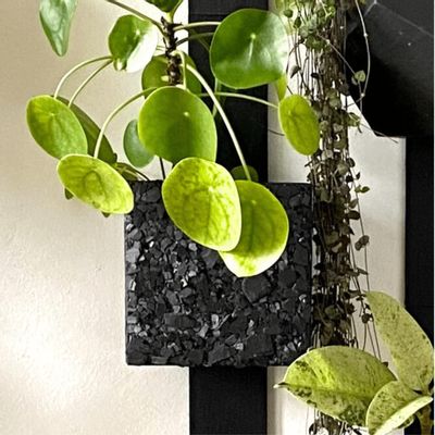 Other wall decoration - Natural slate wall sculpture for plants, RAFA recycled slate face, height 45, width 15 cm, indoor/outdoor - LE TRÈFLE BLEU