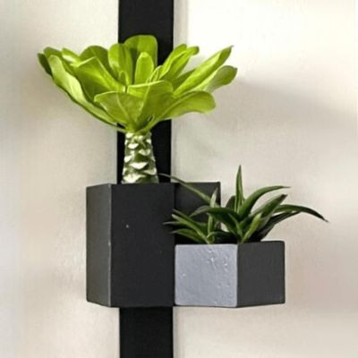 Other wall decoration - Natural slate plant wall sculpture, height 45, width 20 cm, width 20 cm, NICA - LE TRÈFLE BLEU
